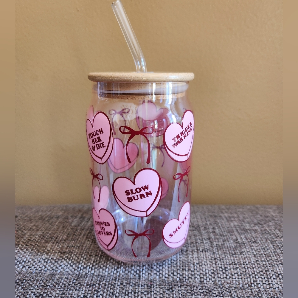 🟣FIRM PRICE🟣 NEW Smutty Books Libbey 16oz Glass Can